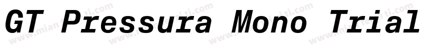 GT Pressura Mono Trial Bold Bold I字体转换